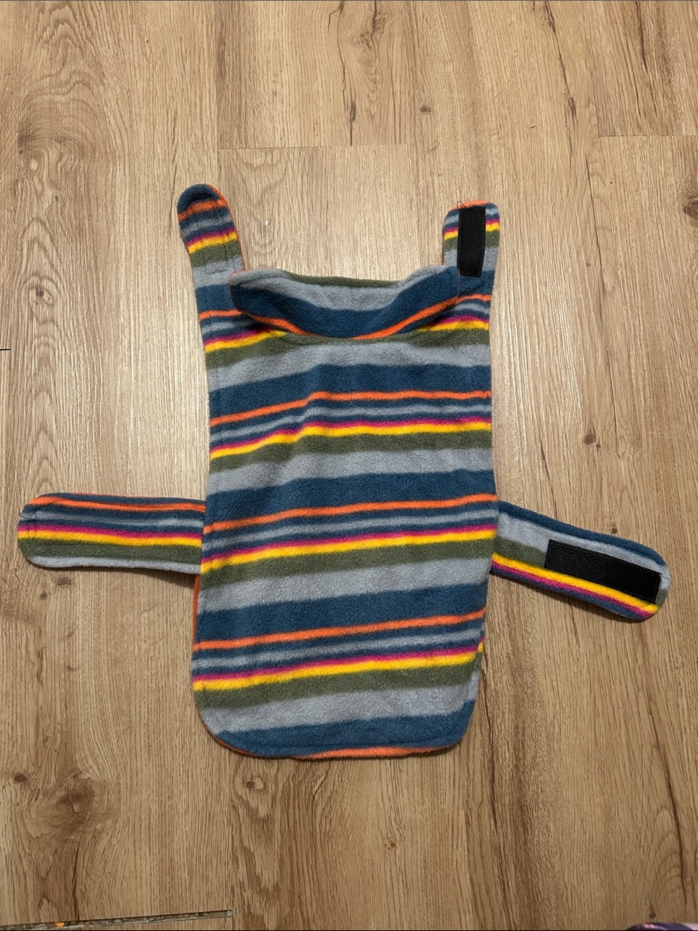 Small Dog Striped Fleece Cover in Multicolor